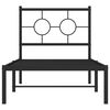 vidaXL Estrutura de cama metal s/ colchão c/ cabeceira 75x190 cm preto