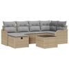 vidaXL Conjunto de Sof&aacute; de Jardim 7 unid. 6-N&uacute;mero de lugares