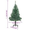 vidaXL Árvore de Natal artificial c/ flocos de neve 150 cm verde