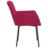 vidaXL Cadeiras de jantar 2 pcs veludo vermelho tinto