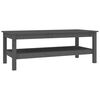 vidaXL Mesa de centro 110x50x40 cm pinho maci&ccedil;o cinza