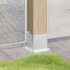 vidaXL Bases de poste quadradas 4 pcs prata 141x141 mm a&ccedil;o galvanizado