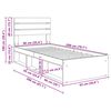 vidaXL Estrutura da Cama Preto 90 x 200 cm Madeira de Pinheiro S&oacute;lida