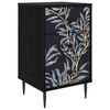 vidaXL Arm&aacute;rio de Cabeceira DOKKUM Carvalho Preto 36 x 33 x 61 cm