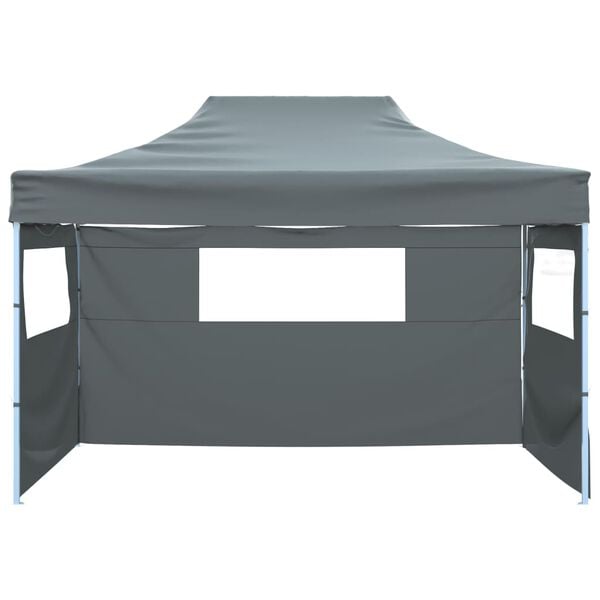 vidaXL Tenda dobrável com 3 paredes 431x291x315 cm antracite