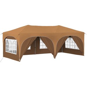 vidaXL Tenda de Festa Pop-up 575 x 288 x 245 cm Bege Tecido Oxford
