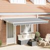 vidaXL Toldo Retr&aacute;til Manual Antracite e Branco 400 x 200 cm