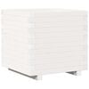 vidaXL Vaso/floreira de jardim 50x50x49,5 cm pinho maci&ccedil;o branco