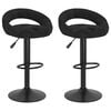 vidaXL Bancos de bar 2 pcs veludo preto