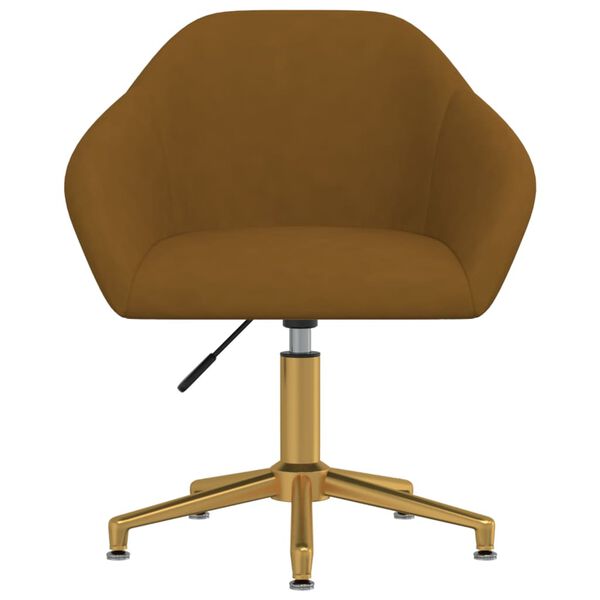 vidaXL Cadeiras de jantar girat&oacute;rias 6 pcs veludo castanho