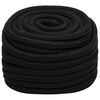 vidaXL Corda utilit&aacute;ria multiusos 20 mm 50 m Preto Poli&eacute;ster