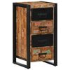 vidaXL Arm&aacute;rio gavetas 40x40x75 cm madeira recuperada maci&ccedil;a multicor