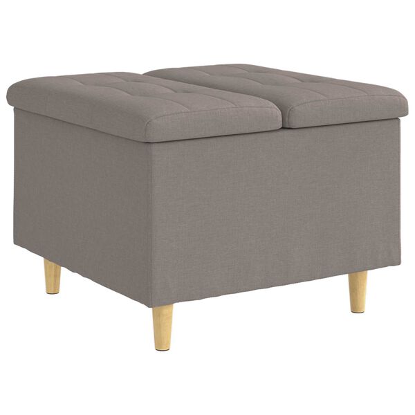 vidaXL Banqueta Cinzento-acastanhado 60 x 60 x 45 cm tecido