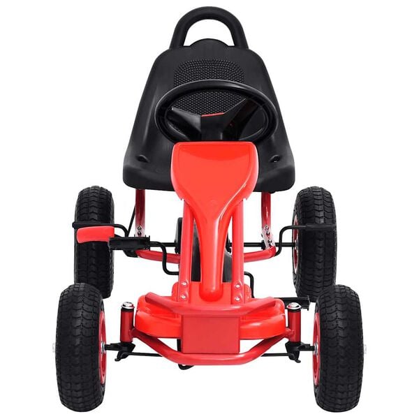 vidaXL Kart a pedais com pneus pneumáticos vermelho