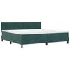 vidaXL Cama Box com colch&atilde;o Verde Escuro 200 x 200 cm Veludo