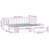 vidaXL Sofá-cama com gavetão e gavetas sem colchão 90x190 cm branco