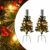 vidaXL &Aacute;rvore de Natal artificial de exterior pr&eacute;-iluminada 2 pcs PVC