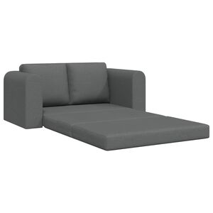 vidaXL Sof&aacute;-Cama 60cm Cinza Escuro tecido