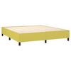 vidaXL Cama box spring c/ colch&atilde;o e LED 180x200 cm tecido verde