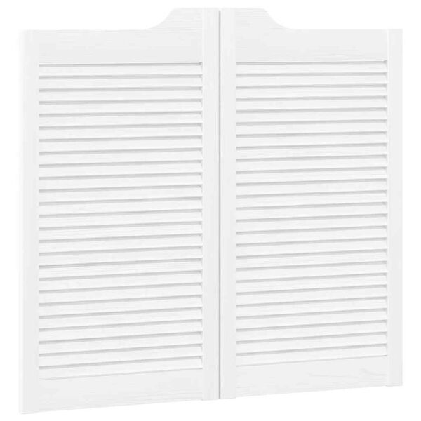 vidaXL Portas de batente design de persiana 2-Par 90x100 cm branco
