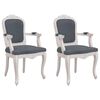 vidaXL Cadeiras de jantar 2pcs 62x59,5x100,5 cm veludo cinzento-escuro