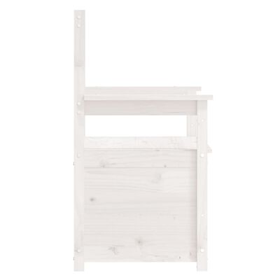 vidaXL Banco 112,5x51,5x96,5 cm madeira de pinho maciça branco