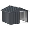 vidaXL Casota para c&atilde;es 116,5x103x81,5 cm a&ccedil;o galvanizado antracite