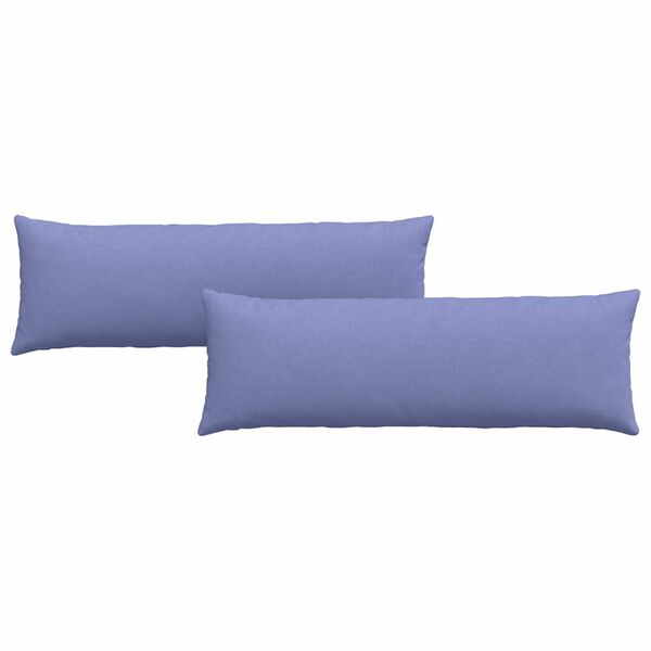 vidaXL Travesseiros de Sofá 2 pcs Azul 120 x 40 cm tecido