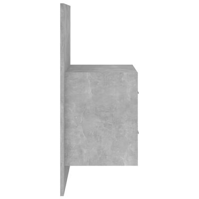 vidaXL Mesa de cabeceira montagem na parede cinzento cimento