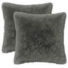 vidaXL Capa almofada 2 pcs HEERLEN Cinzento-claro 40 x 40 cm Fleece PV
