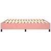 vidaXL Estrutura de cama com molas 160x200 cm veludo rosa