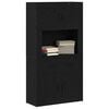 vidaXL Highboard Carvalho preto 80 x 33 x 150 cm Madeira processada