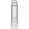 vidaXL Cestos gabi&atilde;o arqueados 50 pcs 200x30x100/120 ferro galvanizado