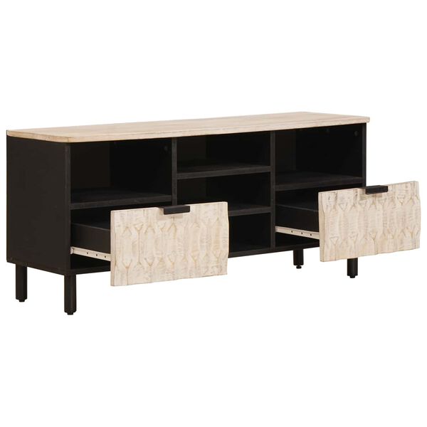 vidaXL Gabinete para TV Acabamento em Wash Branco 100 x 33 x 46 cm