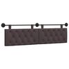 vidaXL Cabeceira Suspensa Marrom Escuro 170 x 55 x 7 cm tecido