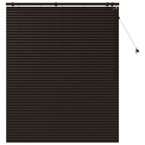 vidaXL Cortina Veneziana Marrom Escuro 135 x 160 cm 35 mm