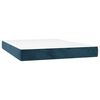 vidaXL Cama box spring c/ colch&atilde;o/LED 140x200 cm veludo azul-escuro