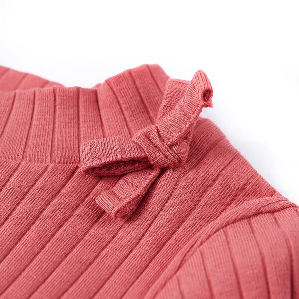 T-shirt de manga comprida para criança rosa-velho 104