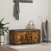 vidaXL Banco de Hall com almofada Carvalho Defumado 100 x 38 x 46 cm