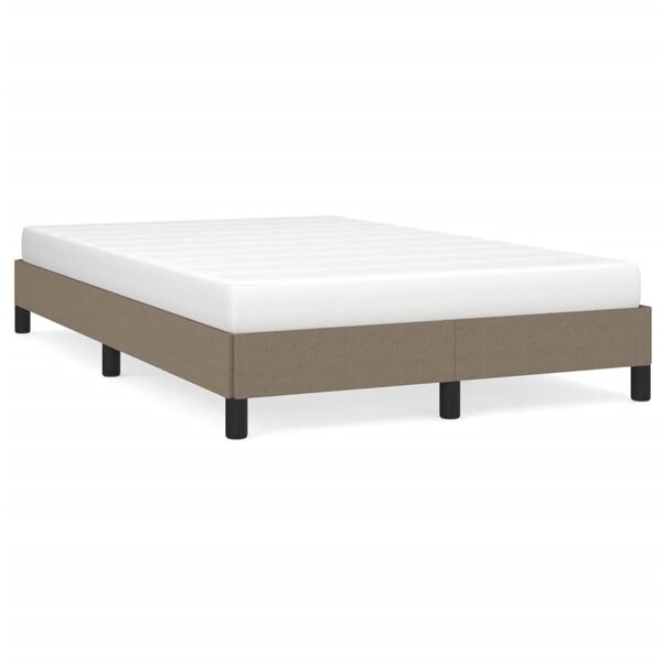 vidaXL Estrutura cama sem colchão 120x200 cm tecido cinza-acastanhado