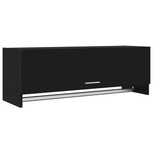 vidaXL Roupeiro 100x32,5x35 cm derivados de madeira preto