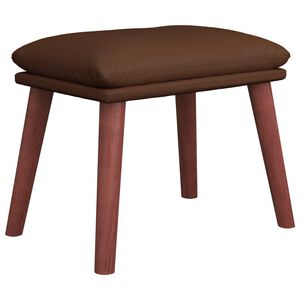 vidaXL Apoio de p&eacute;s 45x29,5x35 cm couro artificial castanho