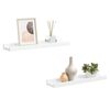 vidaXL Unidade de prateleiras com rebordo 2 pcs 40x9x3 cm MDF branco