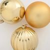 vidaXL Conjunto de Bolas de Natal XXL 3 pcs Ouro Pl&aacute;stico