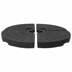 vidaXL Base de guarda-sol em forma de ventoinha 4 pcs preto