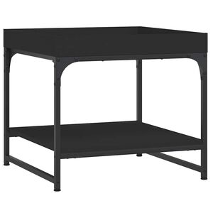 vidaXL Mesa de centro 49,5x49,5x45 cm derivados de madeira preto