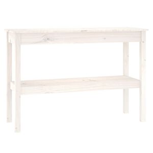 vidaXL Mesa consola 110x40x75 cm pinho maci&ccedil;o branco