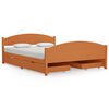 vidaXL Estrutura cama c/ 4 gavetas 160x200cm pinho maci&ccedil;o castanho mel