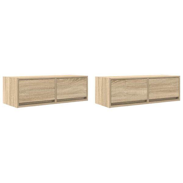 vidaXL M&oacute;veis de TV 2pcs 80x31x25,5cm deriv. madeira carvalho sonoma