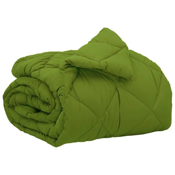 vidaXL Duvet de Ano Inteiro Verde 200 x 140 cm Microfibra
